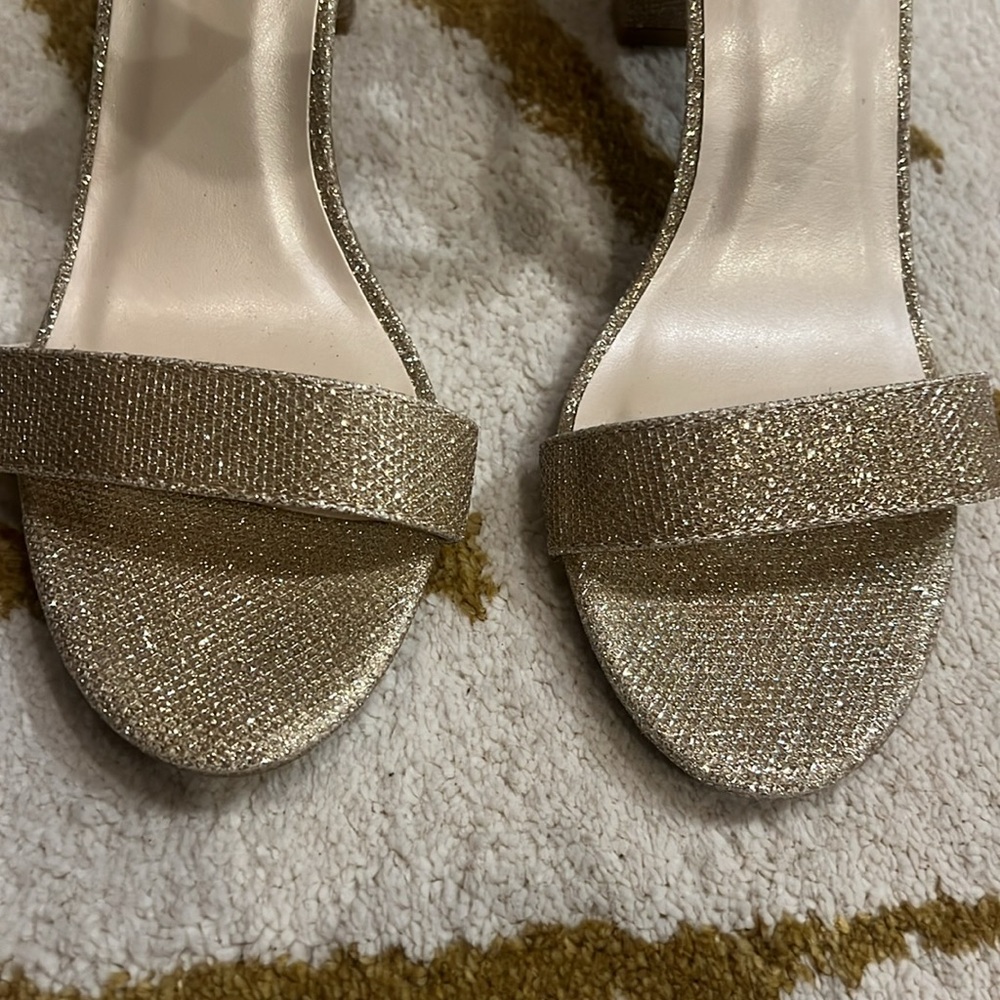 EUC size 10 and size 9 Glitter Gold shoes - Picture 2 of 6